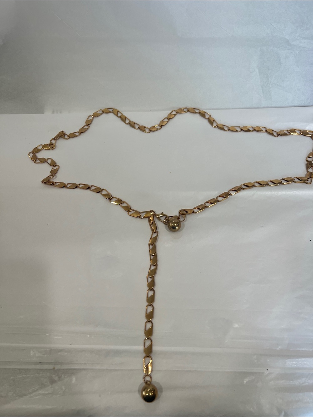 Gold-Tone Drop Lariat belt  - Women belt